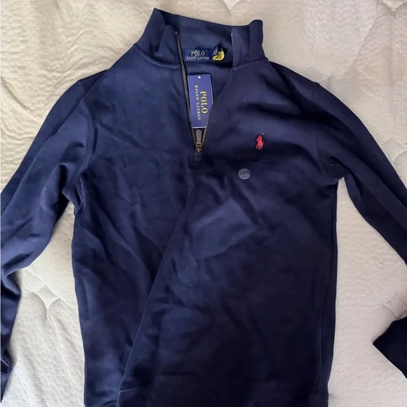 Ralph Lauren Men's Zip-Up Sweater in Navy - Picture 1 of 4